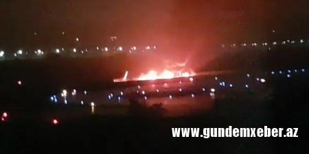 Soçidə sərnişin təyyarəsi enmə zamanı alışıb, xəsarət alanlar var