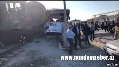 Avtobusun qatarla toqquşması ilə əlaqədar iki nəfər həbs edilib - 160 saylı marşrut avtobusu yenə qəza törədib