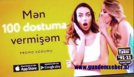 Bakıda taksi xidmətindən BİABIRÇI REKLAM - FOTO