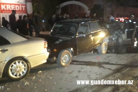 Tovuzda zəncirvari yol qəzası baş verib, 2 nəfər yaralanıb
