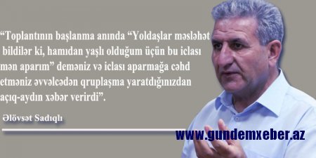 Əlövsət Sadıqlıdan Eldəniz Quliyevə cavab:"Doğru olanı etiraf edin..."