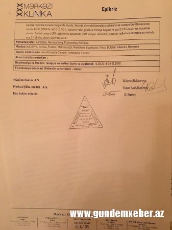 “Modern Hospital”da faciə: mədəsini kiçiltmək istədi, klinikada öldü – FOTOLAR