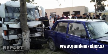Tovuzda yol qəzası baş verib, yaralılar var - FOTO