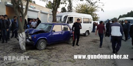 Tovuzda yol qəzası baş verib, yaralılar var - FOTO