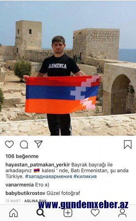 Erməni turist Türkiyə ərazisini Qərbi Ermənistan adlandırdı – Təxribat davam edir(FOTO)