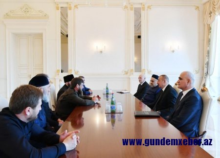 İlham Əliyev Ramzan Kadırovu qəbul etdi - FOTO