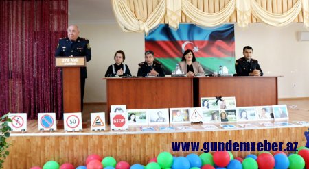“Yol hərəkəti qaydaları və nəqliyyat mədəniyyəti” adlı tədbir keçirildi - FOTOLAR