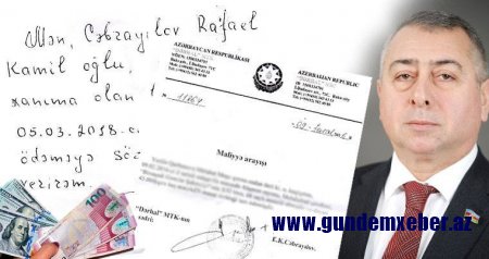 Deputatla bağlı şok sənədlər yayıldı – Rafael Cəbrayılovun borcu əl yazısı ilə təsdiq olundu – FOTO