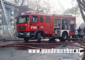 Bakıda taxta bazarında yanğın
