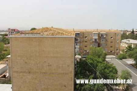 Abşeronda 38 çoxmənzilli binanın dam örtüyü yenilənib  