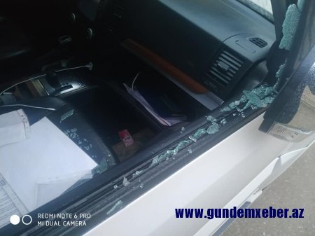 Baş redaktorun avtomobilindən oğurluq edilib - FOTOLAR