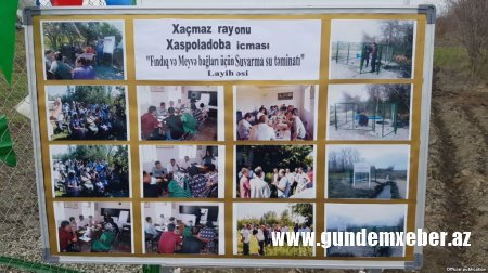 USAİD-in dəstəyi ilə Xaçmazda su təminatı yaxşılaşdırılıb