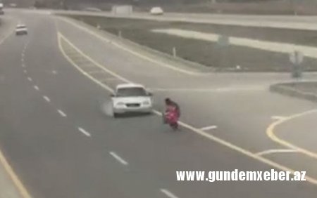 Ana-balanın öldüyü qəzanın baş verdiyi an - VİDEO