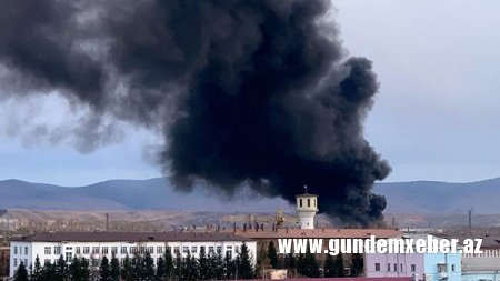 Rusiyada raket zavodu yanır - VİDEO