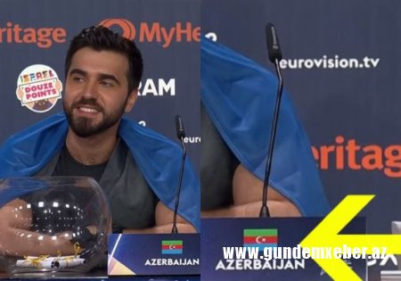 “Avroviziya”da bayrağımızı tərs yapışdırdılar - FOTO