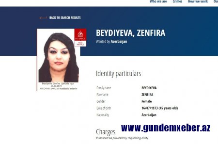 Azərbaycanın axtarışa verdiyi qadın Dubayda saxlanılıb – FOTO