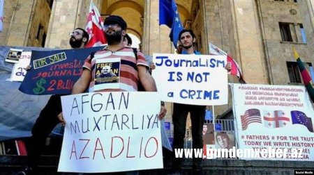 Tbilisidə "Әfqan Muxtarlıya azadlıq!” şüarı ilə aksiya keçirilib