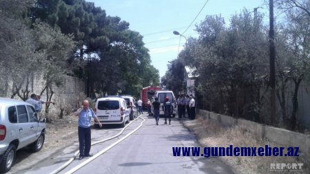 Zığ şosesində baş verən yanğın söndürülüb - FOTO - YENİLƏNİB-4