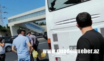 ​SON DƏQİQƏ: Bakıda növbəti AVTOBUS QƏZASI - FOTOLAR