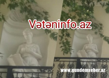 Erməni Bakıda anasına heykəl qoyub - EVİNİN EYVANINDA
