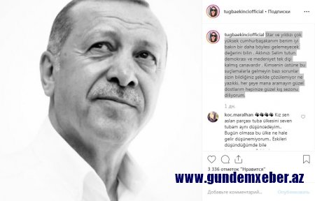 Azərbaycan əsilli müğənnidən Ərdoğana xoş sözlər – Foto 