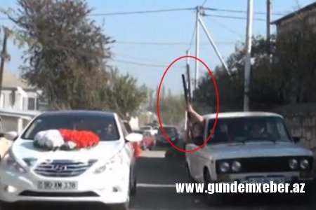 Qazaxda toy karvanında silahdan atəş açılıb – Təhlükəli anlar yaşanıb