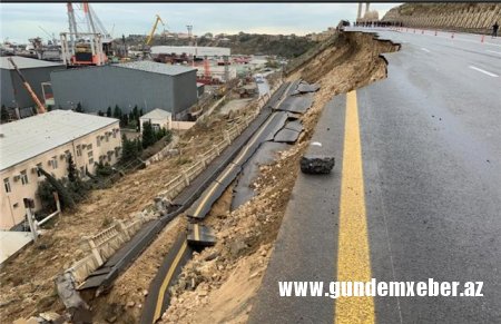 Baş nazir və mer torpaq sürüşməsi baş verən əraziyə getdi