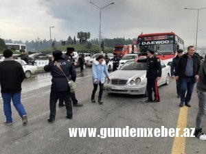 Ramiz Zeynalov “EuroHome”dakı yanğınla bağlı avtomobillərin hərəkətini özü tənzimlədi