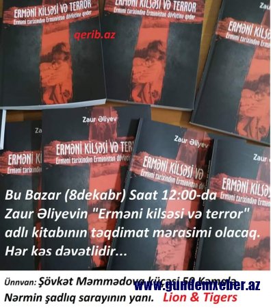 “Erməni kilsəsi və TERROR” təqdim olunacaq