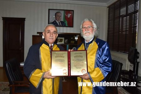 Hacettepe Universitetinin professoruna SDU-nun Fəxri doktoru diplomu təqdim olundu - FOTOLAR