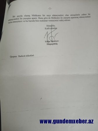 Ermənistan Məhkəmədə cavabdeh qismində dindiriləcək
