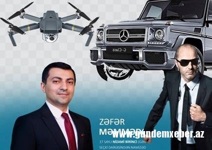Görüşə “Qalik”lə gedən, seçicilərindən dron və cangüdənlə qorunan namizəd: Zəfər Məmmədov -VİDEO