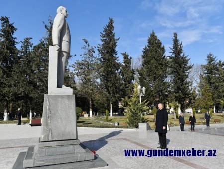 Prezident İlham Əliyev Kürdəmir rayonuna səfərə gedib