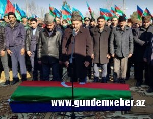 Erməni təxribatı nəticəsində şəhid olan Azərbaycan hərbçisi dəfn edildi