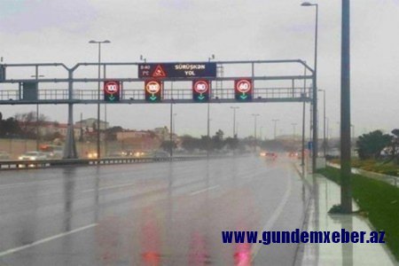Bakının əsas avtomagistrallarında sürət həddi endirildi