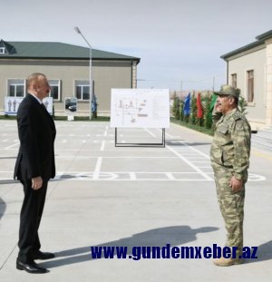 İlham Əliyev Müdafiə Nazirliyinin “N” saylı hərbi hissəsinin açılışında iştirak edib