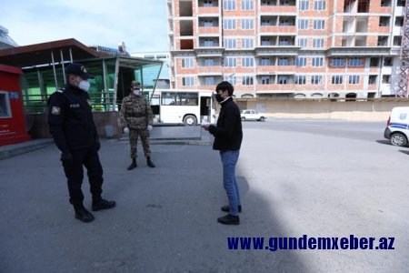 Bakıda avtomobillərin sürücüləri və sərnişinləri yoxlanılır
