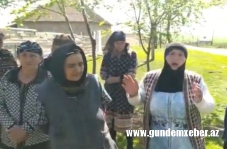 AĞSU RAYONUNDA KƏND SAKİNLƏRİ AYAĞA QALXDI - VİDEO