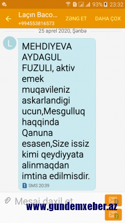 Üçuşaqlı evdar xanıma 190 manat verilməsindən imtina edilib... - GİLEY