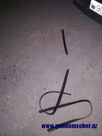 Jurnalistin avtomobilindən oğurluq oldu -FOTOLAR