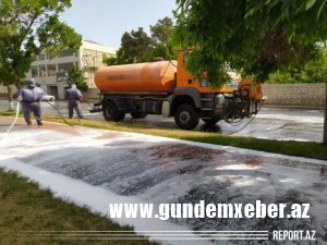 Bakıda növbəti gücləndirilmiş dezinfeksiya işləri aparılır