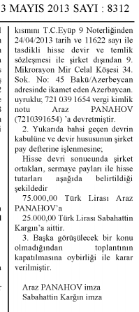 Məzahir Pənahovun oğlu 4 il Türkiyədə nə edib?