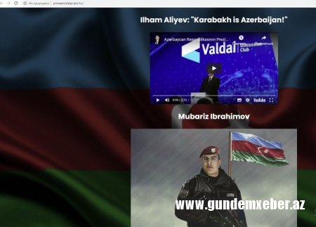 Azərbaycanlı xakerlər Paşinyanın saytını dağıtdılar - Foto