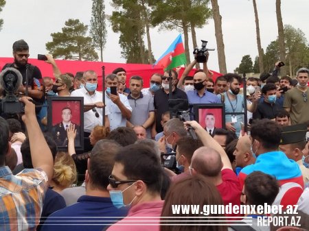 Şəhid general və polkovnik dəfn olundu - FOTOLAR