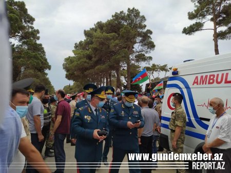 Şəhid general və polkovnik dəfn olundu - FOTOLAR
