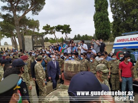 Şəhid general və polkovnik dəfn olundu - FOTOLAR