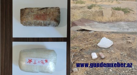 Sərhəddə içərisində narkotik vasitələr olan bağlama aşkarlandı