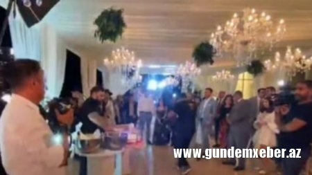 Ramiz Mehdiyevin nəvəsinin qalmaqal yaradan toyundan yeni görüntülər - VİDEO