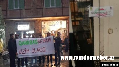 İran Azərbaycanında ‘Qarabağ bizimdir’ plakatını nümayiş etdirən vətəndaşın mağazası möhürlənib