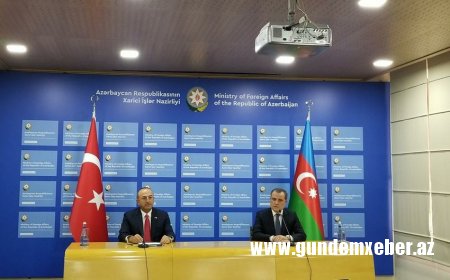 Çavuşoğlu: "Sən çox yaşa Azərbaycan, yaşasın Türkiyə-Azərbaycan qardaşlığı"